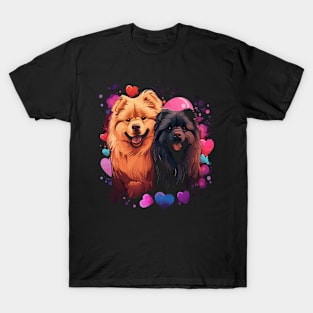 Chow Chow Couple Valentine T-Shirt